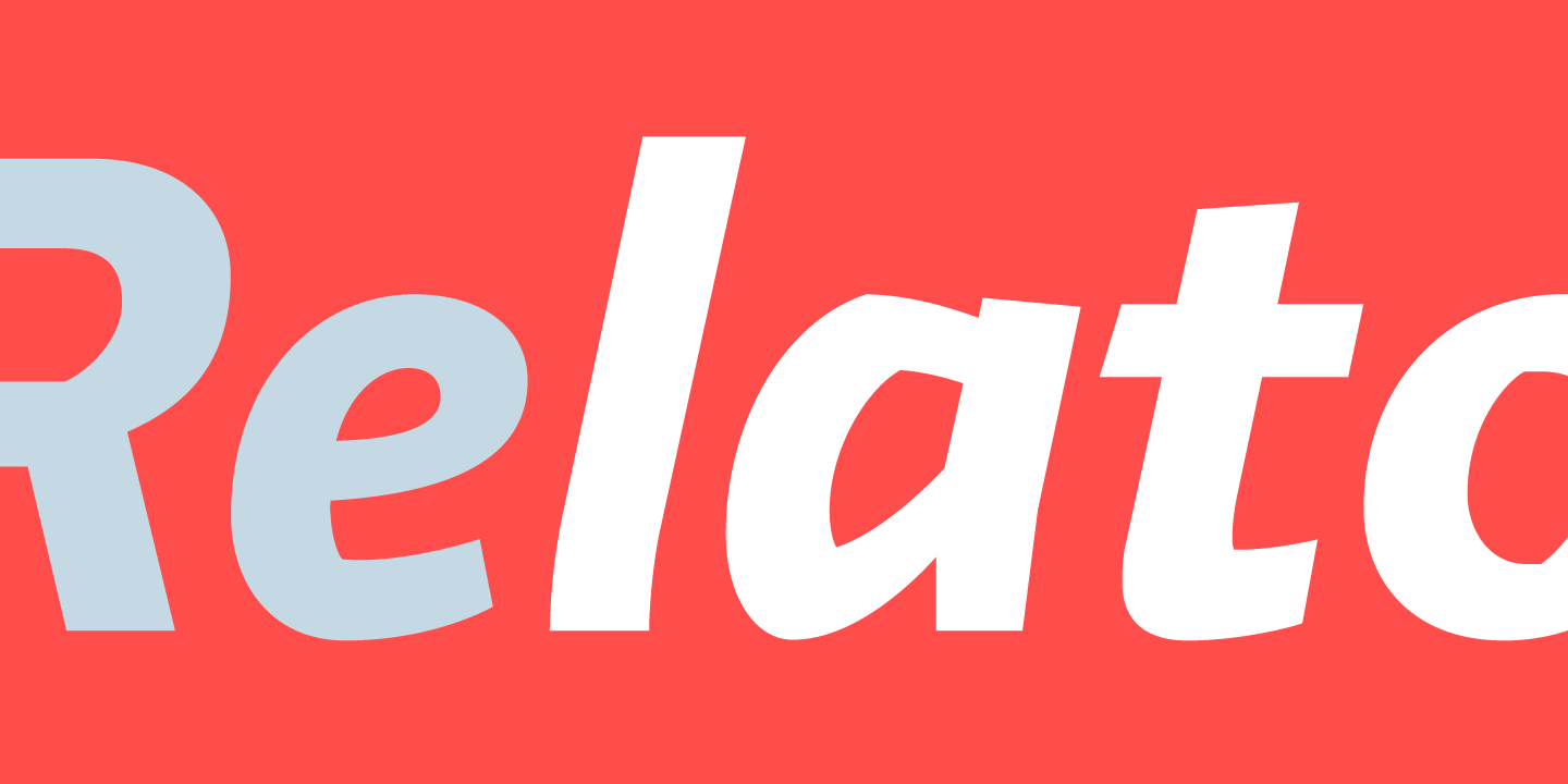 Przykład czcionki Relato Sans Italic
